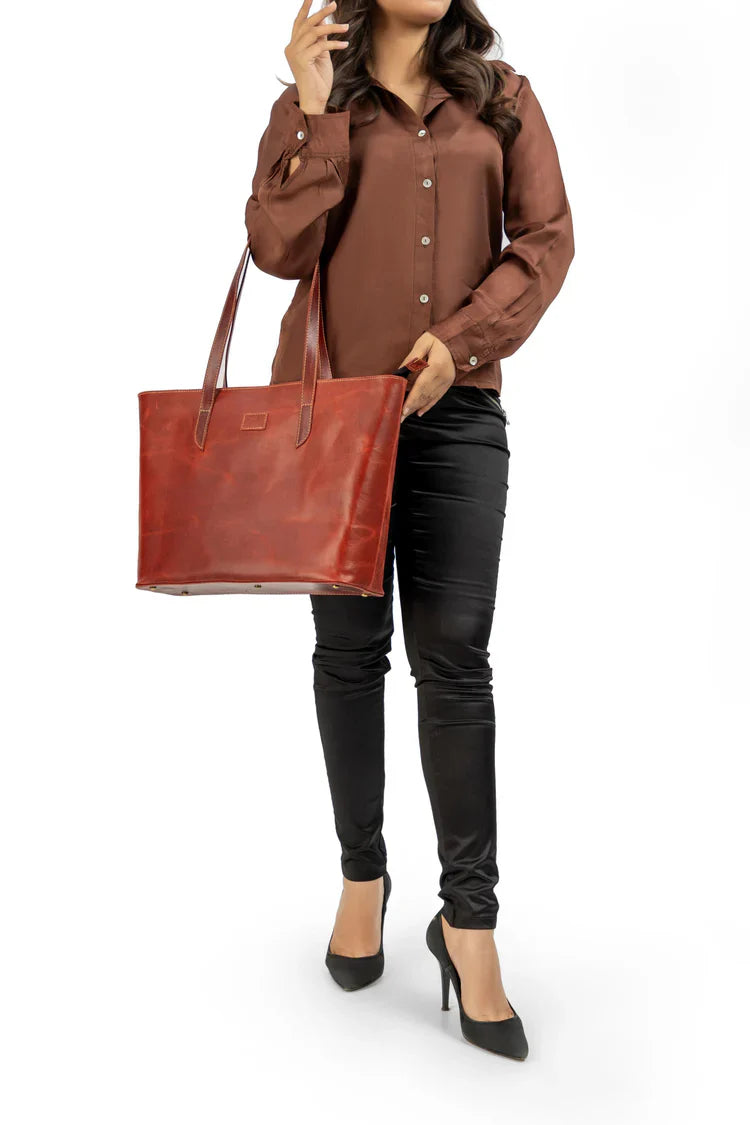 The Classic Womens Leather Tote Bag
