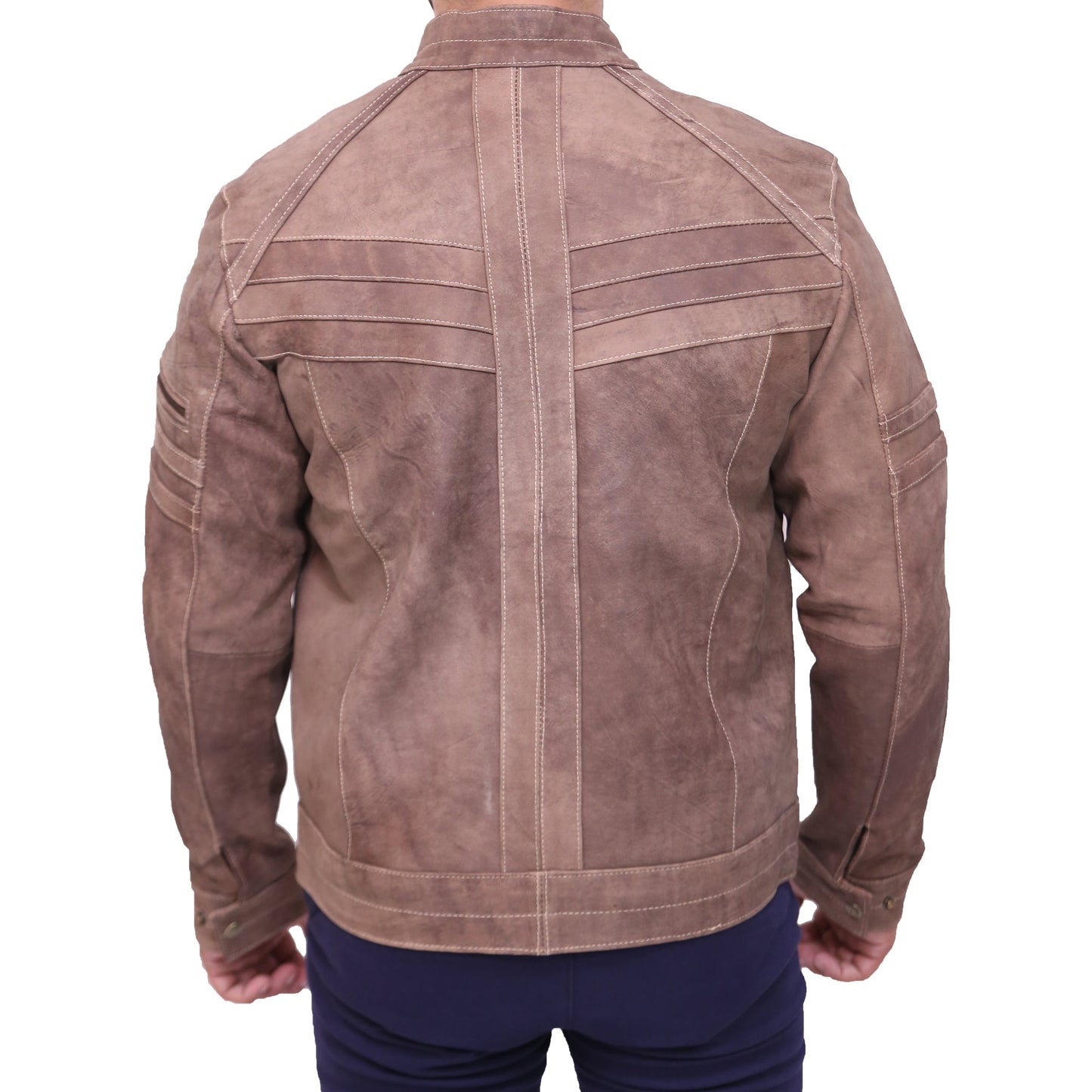 Men's Brown Motorcycle Leather Jacket