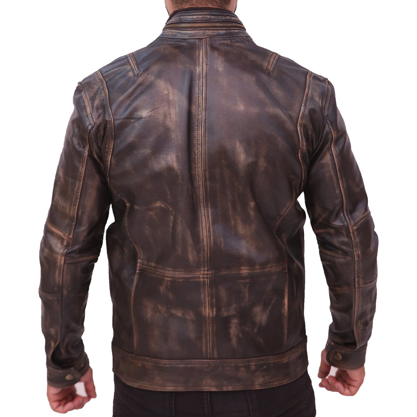 Navy Flight Men G-1 Distressed Brown Bomber Leather Jacket