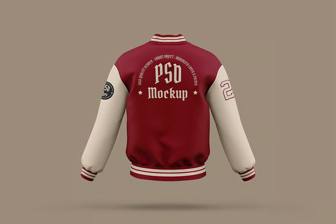 Baseball Varsity Jacket PSD Mockup Template
