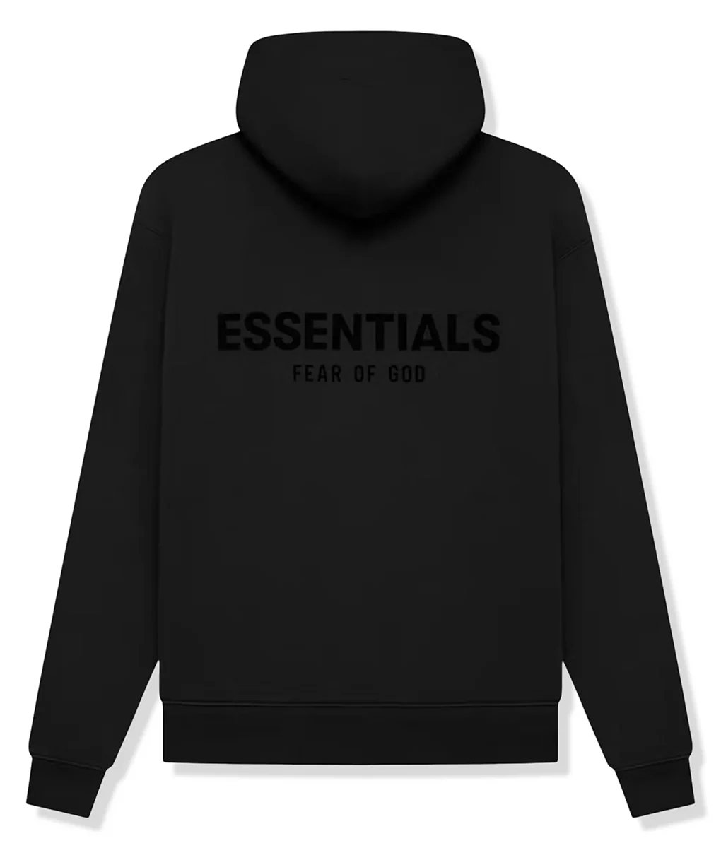 essentials fear of god black hoodie