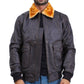 Men's Flight Aviator Bomber Brown Leather Jacket