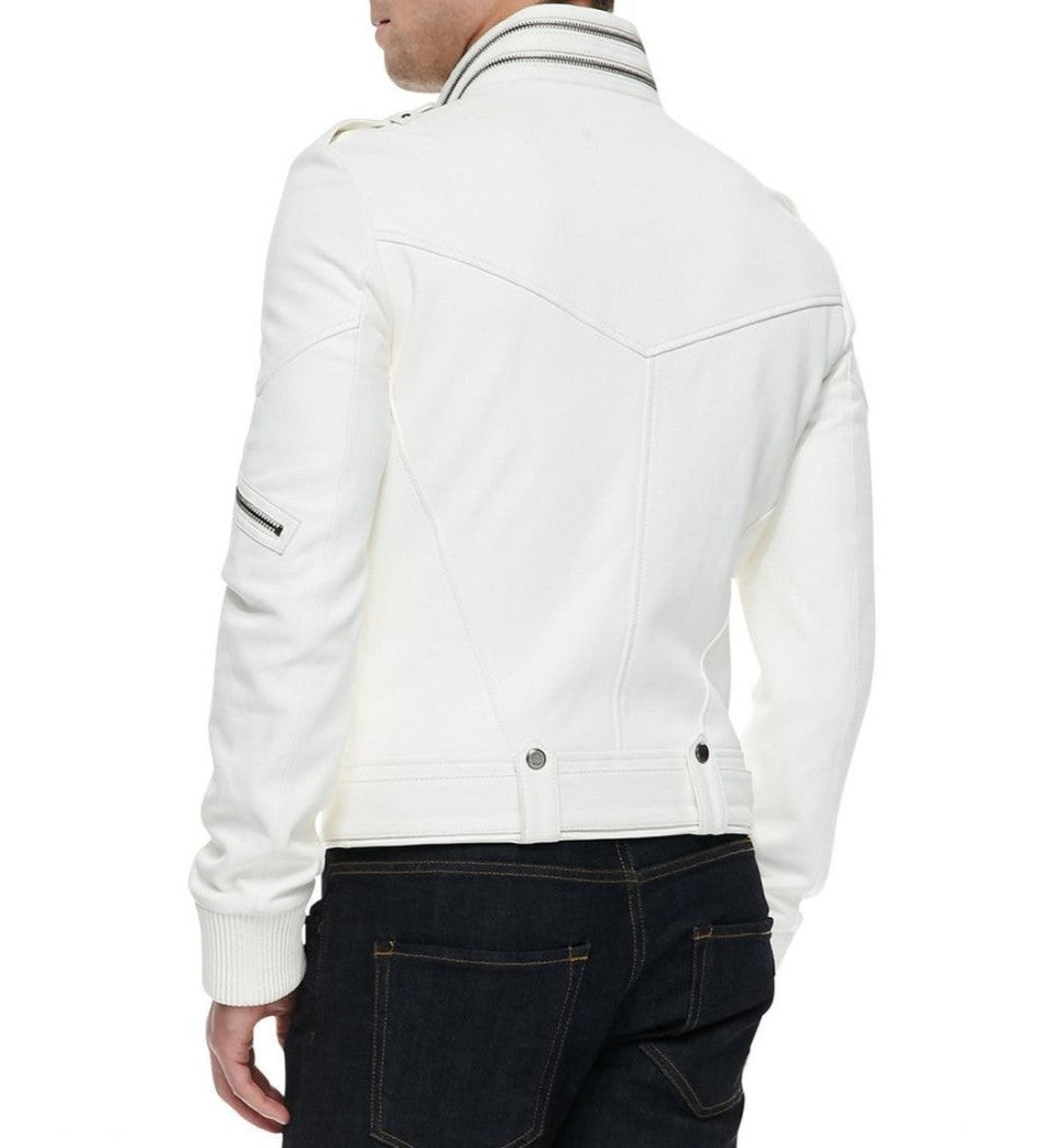 Biker Style Motorbike Genuine Leather Jacket