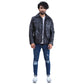 Men's 5 Button Black Leather Coat