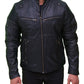 Men's Cafe Racer Black Biker Leather Jacket