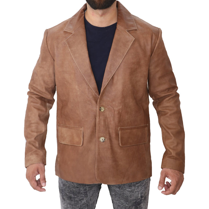 Men's Fashion Brown Blazer Coat