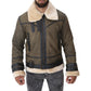 Aviator Pilot RAF B3 Flying Bomber Jacket with Faux Fur