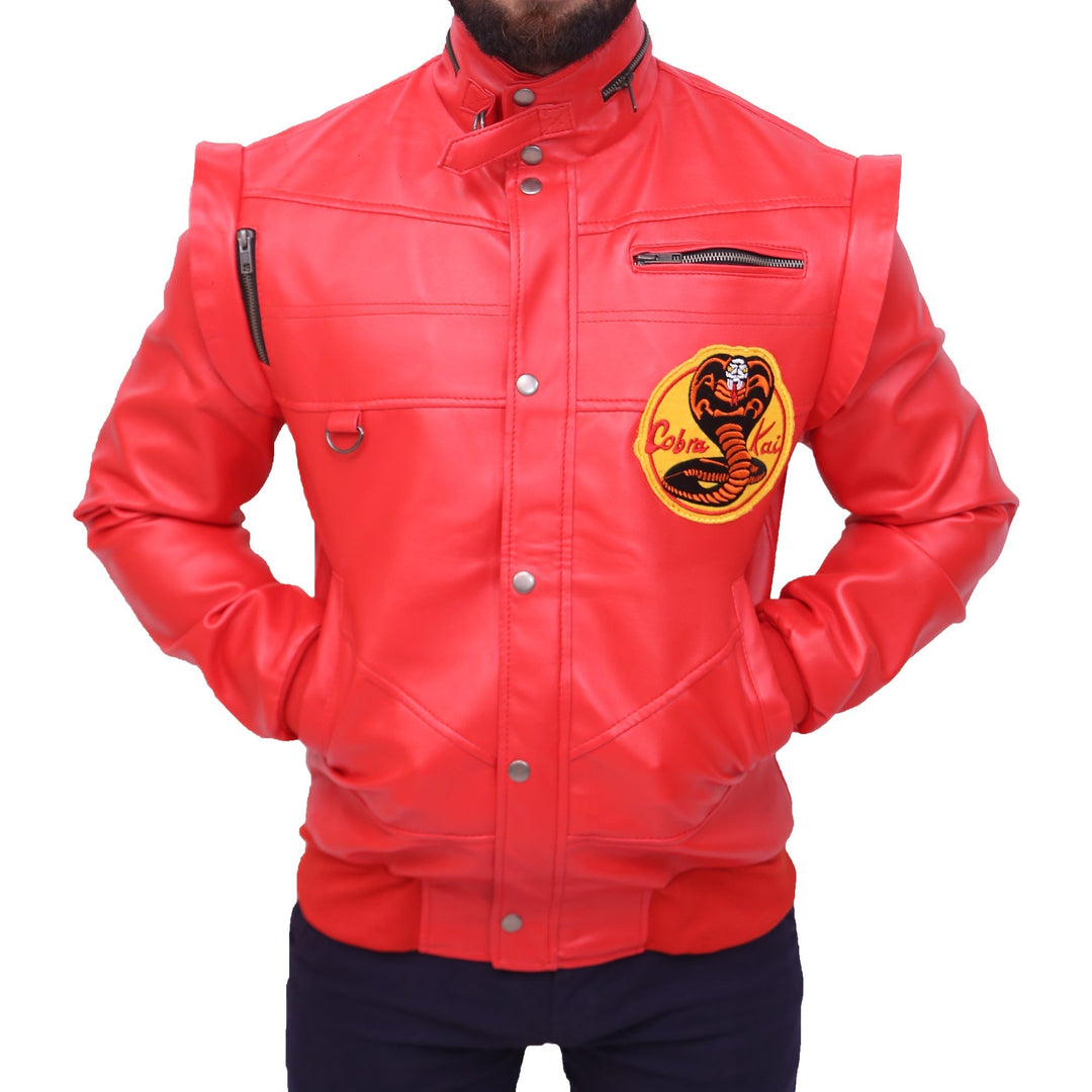 Cobra Kai Karate Kid Red Leather Jacket