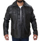 Men's Fashion Black Blazer Genuine leather Coat