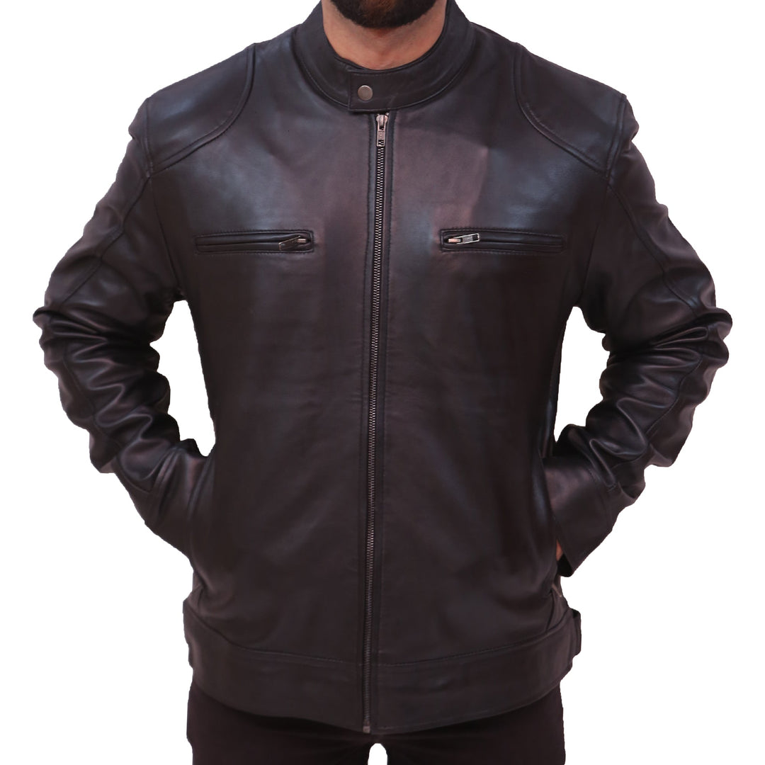 Cafe Racer Men's Real Leather Jacket
