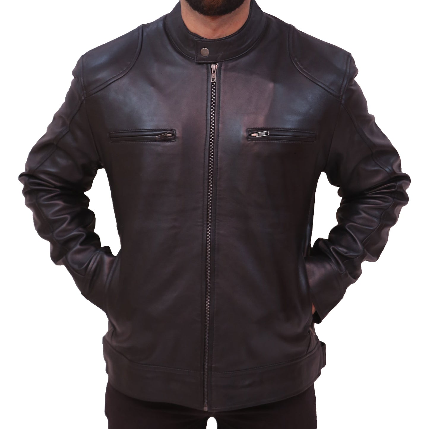Cafe Racer Men's Real Leather Jacket