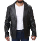 Men's Black Leather Blazer
