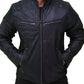 Men's Cafe Racer Black Biker Leather Jacket