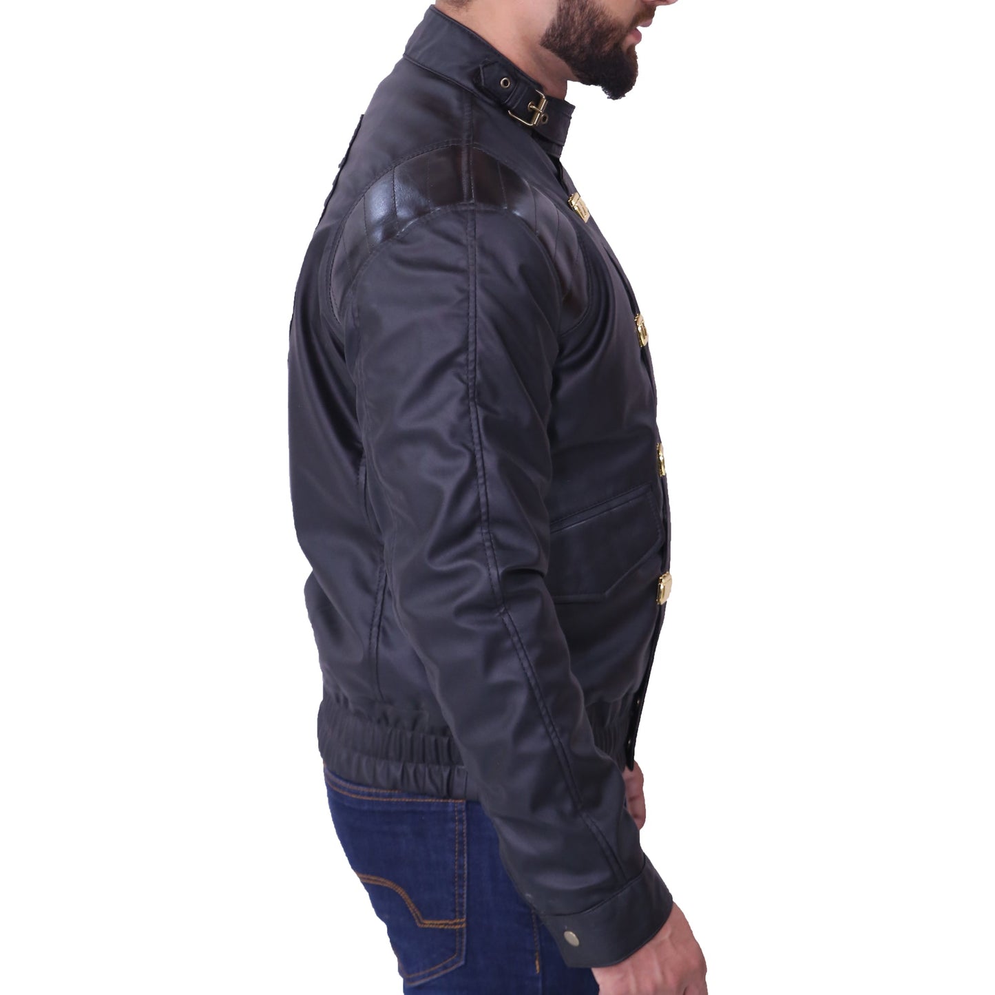 Akira Shotaro Kaneda Capsule Logo Pill Biker Black Leather Jacket