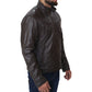 Men's Brown Biker Fashion Slim Fit Pure Leather Jacket
