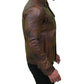 Mens Vintage Classic Leather Trucker Jacket