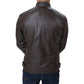 Men's Brown Biker Fashion Slim Fit Pure Leather Jacket
