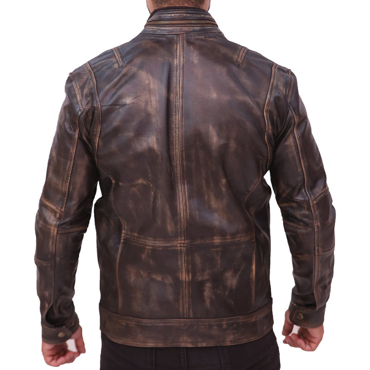 Navy Flight Men G-1 Distressed Brown Bomber Leather Jacket