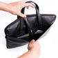 The Founder Ultra Slim Leather Laptop Bag-Black - Image 3