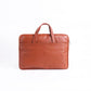 The Founder Ultra Slim Leather Laptop Bag-Tan Brown - Image 1