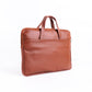 The Founder Ultra Slim Leather Laptop Bag-Tan Brown - Image 5