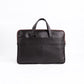 The Founder Ultra Slim Leather Laptop Bag-Dark Brown - Image 1