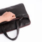 The Founder Ultra Slim Leather Laptop Bag-Dark Brown - Image 3