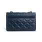 Flora Quilted Crossbody Leather Bag - Blue - Image 14