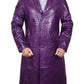 Suicide Squad Joker Purple Leather Coat