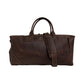 The Weekender Travel Leather Duffle Bag-Midnight Brown - Image 2