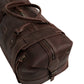 The Weekender Travel Leather Duffle Bag-Midnight Brown - Image 6