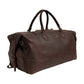 The Weekender Travel Leather Duffle Bag-Midnight Brown - Image 9