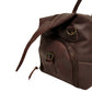 The Weekender Travel Leather Duffle Bag-Midnight Brown - Image 21