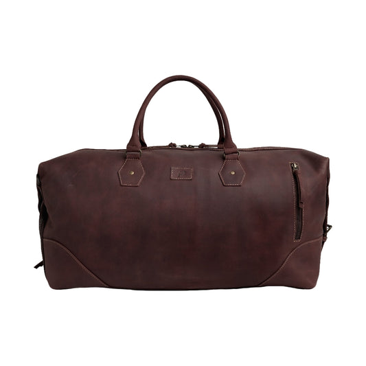 The Weekender Travel Leather Duffle Bag-Tan Brown - Image 1