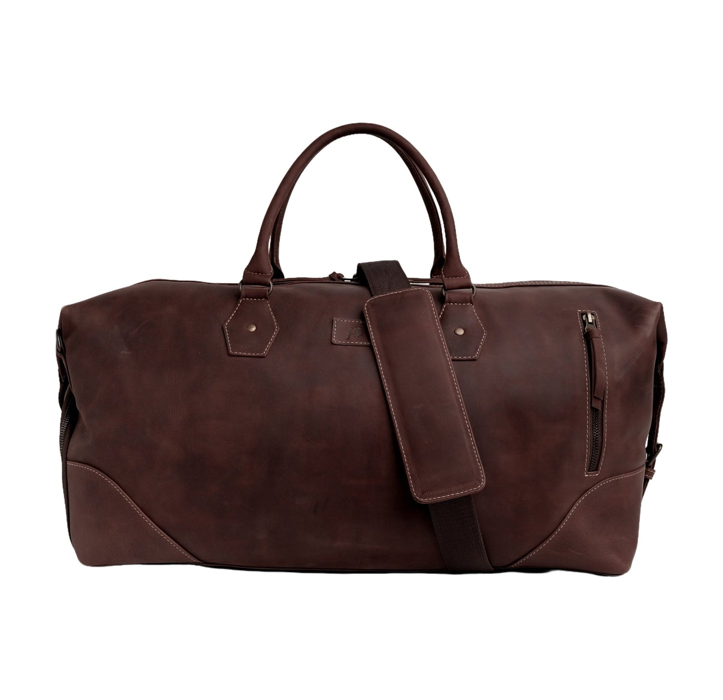 The Weekender Travel Leather Duffle Bag-Tan Brown - Image 14
