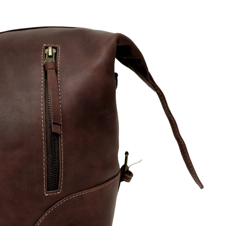 The Weekender Travel Leather Duffle Bag-Tan Brown - Image 21
