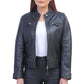 Callie Black Cafe Racer Leather Jacket