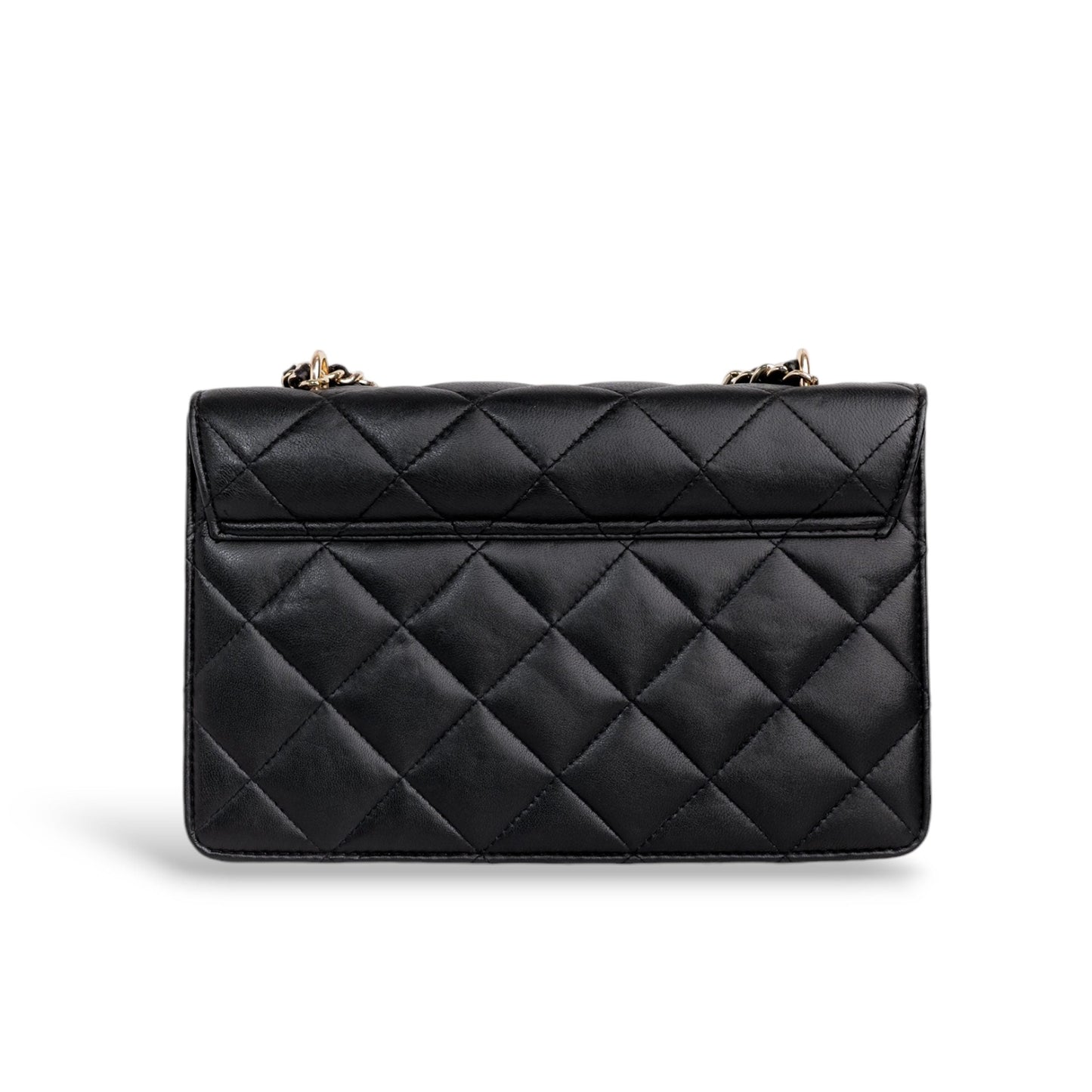 Flora Quilted Crossbody Leather Bag - Black - Image 2