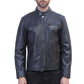 Mens Cafe Racer Black Leather Jacket