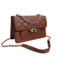 Flora Quilted Crossbody Leather Bag - Tan Brown - Image 4