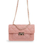 Flora Quilted Crossbody Leather Bag - Pink - Image 5