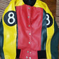 Women's 8 Ball Pool Leather Bomber Jacket