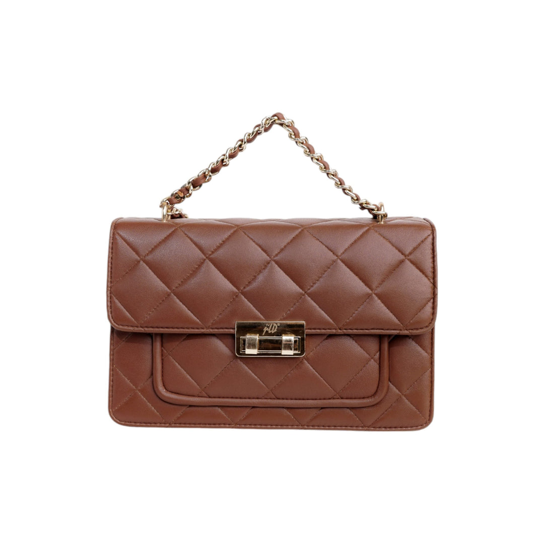 Flora Quilted Crossbody Leather Bag - Tan Brown - Image 9