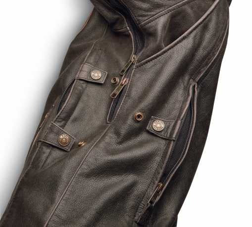 Harley-Davidson Leather Jacket Trostel Triple Vent System