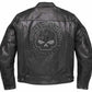 Harley Davidson Reflective Skull Leather Jacket