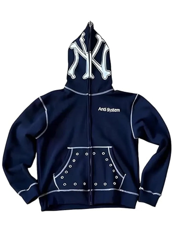 Anti System Hoodie navy Blue
