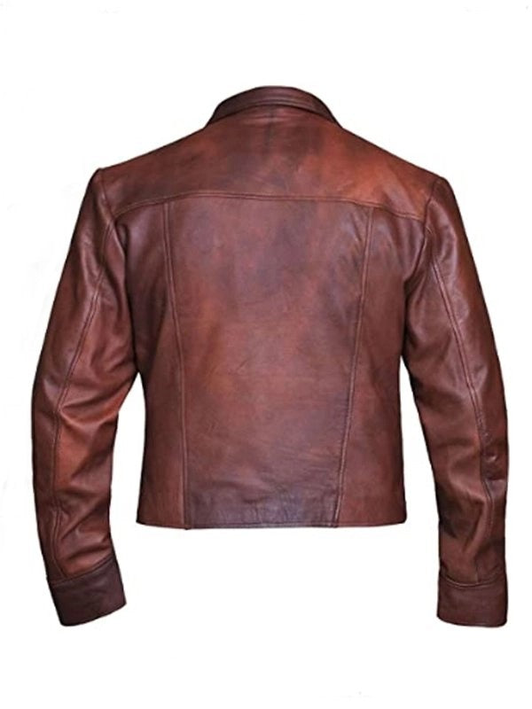 Justice League Aquaman Distressed Leather Jacket