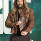 Justice League Aquaman Distressed Leather Jacket