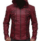 DC Red Arrow Inspired Red Hood Leather Jacket