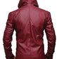 DC Red Arrow Inspired Red Hood Leather Jacket